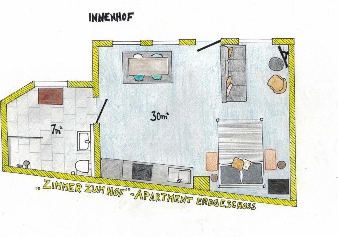 Das Gelbe Haus - Drei Besondere Ferienwohnungen فلنسبورغ المظهر الخارجي الصورة