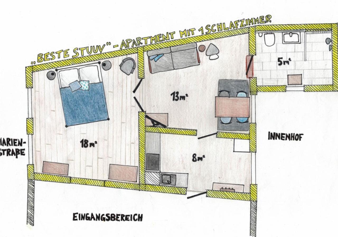 Das Gelbe Haus - Drei Besondere Ferienwohnungen فلنسبورغ المظهر الخارجي الصورة